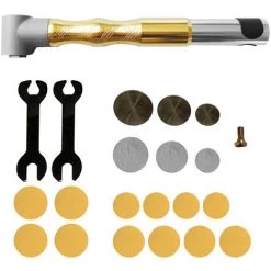 HAPPYSHOPPING 90°-Winkel-Kompaktmühlenschleifer Multifunktions-Elektroschleifmaschine Mehrzweck-Poliergerät Mit 3-mm-Spannzange Und Schleifpapier, Gold