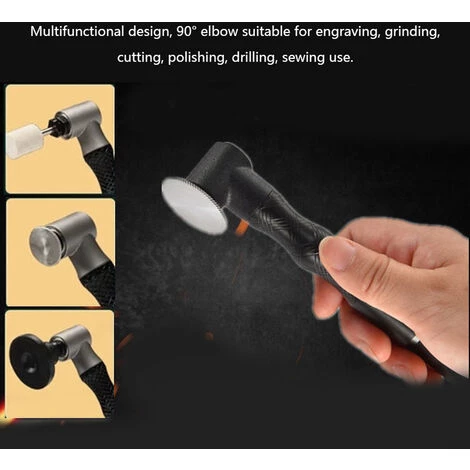 HAPPYSHOPPING 90°-Winkel-Kompaktmühlenschleifer Multifunktions-Elektroschleifmaschine Mehrzweck-Poliergerät Mit 3-mm-Spannzange, Schwarz 3 HAPPYSHOPPING 90°-Winkel-Kompaktmühlenschleifer Multifunktions-Elektroschleifmaschine Mehrzweck-Poliergerät Mit 3-mm-Spannzange, Schwarz – Bild 3
