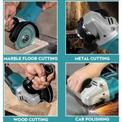 DRILLPRO 125mm Akku Winkelschleifer Trennschleifer Schleifmaschine (Ohne Akku) -Winkelschleifer & Mauernutfräsen Verkäufe 66345791 4