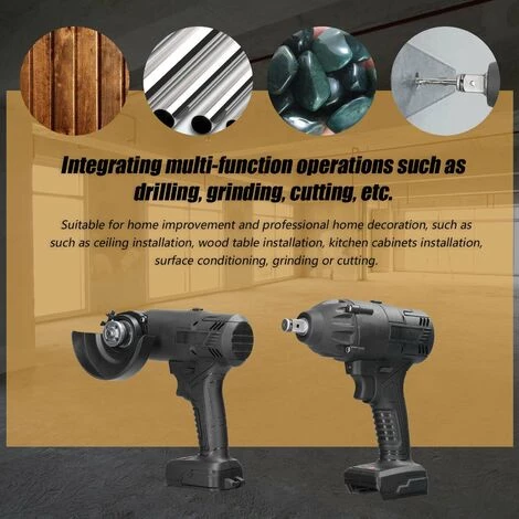 LIFCAUSAL Haushalts-Multifunktions-Holzbearbeitungs-Hardware Winkelschleifer-Köpfe Cabrio-Köpfe Schnellverschluss-Schleifwerkzeug-Set Host-Körper 2 LIFCAUSAL Haushalts-Multifunktions-Holzbearbeitungs-Hardware Winkelschleifer-Köpfe Cabrio-Köpfe Schnellverschluss-Schleifwerkzeug-Set Host-Körper – Bild 2