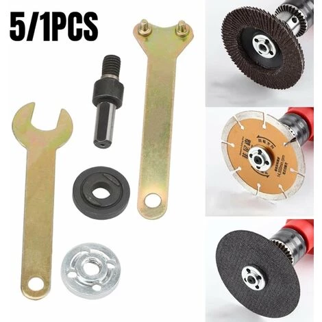 LIFCAUSAL 3/8 "(10 Mm) Bohrer Winkelschleifer Dorn Adapter Scheibenhalter 2 Schraubenschlüsselsatz 5 In 1 3 LIFCAUSAL 3/8 "(10 Mm) Bohrer Winkelschleifer Dorn Adapter Scheibenhalter 2 Schraubenschlüsselsatz 5 In 1 – Bild 3