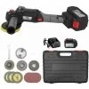 LIFCAUSAL 21 V Bürstenloser Winkelschleifer Werkzeugkopfwinkel 180-Grad-Drehung Akku-Power Grinder 100 Mm Variable Geschwindigkeit 6,0 Ah Lithium-Ionen-Elektro-Akku-Schleif-Schneide-Poliermaschine Metallschneider Mit -EU-Stecker 528TV (6,0 Ah) Akku 2St