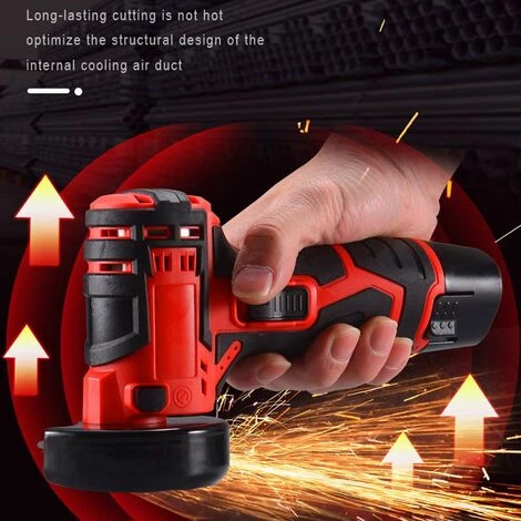 LIFCAUSAL Mini-Winkelschleifer, 19500 U/min, Elektrisches Schleifwerkzeug, Multifunktionaler Schneider Zum Schneiden, Polieren, Keramikfliesen, Holz, Stein, Stahlbürstenmotor (Mehrfarbig-EU-Stecker, 2 Batterien) 5 LIFCAUSAL Mini-Winkelschleifer, 19500 U/min, Elektrisches Schleifwerkzeug, Multifunktionaler Schneider Zum Schneiden, Polieren, Keramikfliesen, Holz, Stein, Stahlbürstenmotor (Mehrfarbig-EU-Stecker, 2 Batterien) – Bild 5