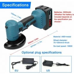 LIFCAUSAL 20 V Kabelloser Bürstenloser Tragbarer Mini-Winkelschleifer Wiederaufladbarer 180 ° Drehbarer Winkelschleifer Multifunktionale Polierschneidemaschine (Eu-Stecker) -Winkelschleifer & Mauernutfräsen Verkäufe 67021677 4