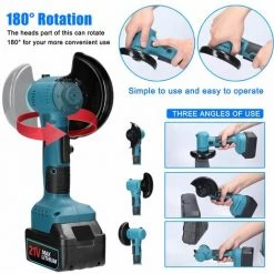 LIFCAUSAL 20 V Kabelloser Bürstenloser Tragbarer Mini-Winkelschleifer Wiederaufladbarer 180 ° Drehbarer Winkelschleifer Multifunktionale Polierschneidemaschine (Eu-Stecker) -Winkelschleifer & Mauernutfräsen Verkäufe 67021677 5