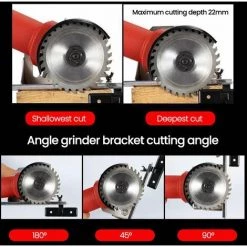 LIFCAUSAL Multifunktions-HSS-Winkelschleiferständer Professionelle Winkelschneidhalterung Mit Verstellbarer Basis Für 100-mm-Winkelschleifer -Winkelschleifer & Mauernutfräsen Verkäufe 67021684 4
