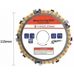 LIFCAUSAL 115 Mm Gelbe Ketten Verschleißfeste 8-Tonnen-Edelstahl-Holzbearbeitungsscheibe Nutmaschine Kettenscheibe Holzschnitz-Trennscheibe Für Winkelschleifer Typ 115 Schnitzformschneiden (mehrfarbig) -Winkelschleifer & Mauernutfräsen Verkäufe 67021689 4