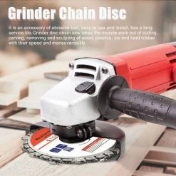 LIFCAUSAL 115 Mm Gelbe Ketten Verschleißfeste 8-Tonnen-Edelstahl-Holzbearbeitungsscheibe Nutmaschine Kettenscheibe Holzschnitz-Trennscheibe Für Winkelschleifer Typ 115 Schnitzformschneiden (mehrfarbig) -Winkelschleifer & Mauernutfräsen Verkäufe 67021689 5