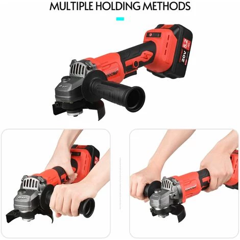 LIFCAUSAL Akku-Winkelschleifer, 20 V, Elektrischer Winkelschleifer, 100 Mm, 10000 U/min, Bürstenloser Motor, 2 Positionen, Verstellbarer Hilfsgriff, Aufbewahrungstasche, Tragbarer Elektrischer Schleifer (EU-Stecker) 3 LIFCAUSAL Akku-Winkelschleifer, 20 V, Elektrischer Winkelschleifer, 100 Mm, 10000 U/min, Bürstenloser Motor, 2 Positionen, Verstellbarer Hilfsgriff, Aufbewahrungstasche, Tragbarer Elektrischer Schleifer (EU-Stecker) – Bild 3