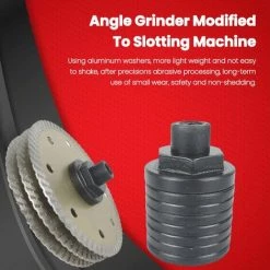 LIFCAUSAL Winkelschleifer Modifiziert Für Stoßmaschinen-Zubehör-Set Winkelschleifer Modifiziertes Spindel-Set Wandfliesen-Ecken-Schlammschleifen Haushaltswerkzeug-Set Mit 7 Abstandshaltern Geeignet Für Winkelschleifer Vom Typ 100 (schwarz) -Winkelschleifer & Mauernutfräsen Verkäufe 67021712 3