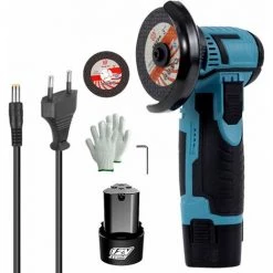 LIFCAUSAL Elektrisches Schleifwerkzeug Mit 19500 U / Min, Multifunktional, Mini-Schleifer, Handschneider Zum Schneiden, Polieren, Keramikfliesen, Holz, Stein, Stahl (mehrfarbig, 1 Stück Batterie, EU-Stecker)