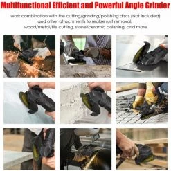 LIFCAUSAL Lithium-Batterie-Winkelschleifer, Tragbare Batteriebetriebene Elektrische Schleifmaschine Mit Li-Ion-Akku Und Ladegerät, 2-Positionen-Griff, Metall, Holz, Schneiden, Schleifen, Polieren (EU & 2 Stück 2000-mAh-Akku) -Winkelschleifer & Mauernutfräsen Verkäufe 67021718 3