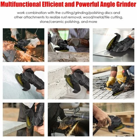 LIFCAUSAL Akkubetriebener Elektrischer Winkelschleifer Tragbare Lithium-Akku-Schleifmaschine Hand-Akku-Schleifwerkzeug Mit Li-Ion-Akku Und Ladegerät 2-Positionen-Griff Mit Disc-Ladegerät Und Tragekoffer-Kit (EU Und 2 Stück 2000-mAh-Akku) 2 LIFCAUSAL Akkubetriebener Elektrischer Winkelschleifer Tragbare Lithium-Akku-Schleifmaschine Hand-Akku-Schleifwerkzeug Mit Li-Ion-Akku Und Ladegerät 2-Positionen-Griff Mit Disc-Ladegerät Und Tragekoffer-Kit (EU Und 2 Stück 2000-mAh-Akku) – Bild 2