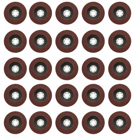 LIFCAUSAL 25 Stück 40 Körnung Sortierte Schleifscheibe Aluminiumoxid-Schleifmittel Fächerscheiben Kompatibel Mit 4,5-Zoll-Winkelschleifer 1 LIFCAUSAL 25 Stück 40 Körnung Sortierte Schleifscheibe Aluminiumoxid-Schleifmittel Fächerscheiben Kompatibel Mit 4,5-Zoll-Winkelschleifer