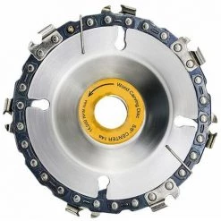 LIFCAUSAL Universalketten Verschleißfeste Holzbearbeitungsscheibe Nutmaschine Ketten Scheibe Holzschnitzerei Trennscheibe Für Typ 100 Winkelschleifer Schnitzen Formschneiden (7T)