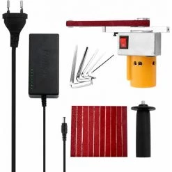 LIFCAUSAL Multifunktionale Mini-Handschleifmaschine Winkelschleifer Mikropoliermaschine Heimwerkerwerkzeug (EU-Stecker)