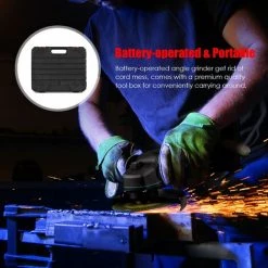 LIFCAUSAL Akkubetriebener Elektrischer Winkelschleifer Tragbare Lithium-Akku-Schleifmaschine Hand-Akku-Schleifwerkzeug Mit Li-Ion-Akku Und Ladegerät 2-Positionen-Griff Mit Disc-Ladegerät Und Tragekoffer-Kit (EU Und 2 Stück 4000-mAh-Akku) 8 LIFCAUSAL Akkubetriebener Elektrischer Winkelschleifer Tragbare Lithium-Akku-Schleifmaschine Hand-Akku-Schleifwerkzeug Mit Li-Ion-Akku Und Ladegerät 2-Positionen-Griff Mit Disc-Ladegerät Und Tragekoffer-Kit (EU Und 2 Stück 4000-mAh-Akku) -Winkelschleifer & Mauernutfräsen Verkäufe 67021747 4