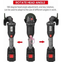 LIFCAUSAL 21 V Bürstenloser Winkelschleifer Werkzeugkopfwinkel 180-Grad-Drehung Akku-Power Grinder 100 Mm Variable Geschwindigkeit 4,0 Ah Lithium-Ionen-Elektro-Akku-Schleif-Schneide-Poliermaschine Metallschneider Mit -EU-Stecker 398TV (4,0 Ah) Akku 1St -Winkelschleifer & Mauernutfräsen Verkäufe 67021750 2