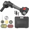 LIFCAUSAL 21 V Bürstenloses Winkelschleifer-Werkzeug Mini-Hand-Akku-Polier-Schneidemaschine 100 Mm Variable Geschwindigkeit 4,0 Ah Lithium-Ionen-Elektro-Hochleistungs-Metallschneider Mit Seitlichem Griff - EU-Stecker 398TV (4,0 Ah) Batterie 1St