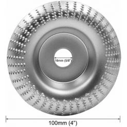 LIFCAUSAL 4-Zoll-Holzschnitzscheibe Für Winkelschleifer Mit 5/8-Zoll-Dorn-Holzformscheibe Winkelschleifscheibe Drehwerkzeug Holzschneidformer (Silver-Arc-Oberfläche) -Winkelschleifer & Mauernutfräsen Verkäufe 67021787 3