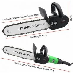 LIFCAUSAL The Woodcutting Saw Carpenter's Saw Elektrisches Haushaltswerkzeug Winkelschleifer Modifizierte Elektrische Kettensäge (Typ 1 & Kette) -Winkelschleifer & Mauernutfräsen Verkäufe 67021794 3