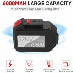 LIFCAUSAL 21 V Bürstenloses Winkelschleifer-Werkzeug Mini-Hand-Akku-Polierschneidemaschine 100 Mm Variable Geschwindigkeit 6,0 Ah Lithium-Ionen-Elektro-Hochleistungs-Metallschneider Mit Seitlichem Griff - EU-Stecker 528TV (6,0 Ah) Akku 2St -Winkelschleifer & Mauernutfräsen Verkäufe 67021796 2