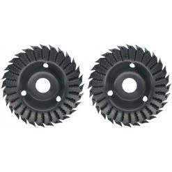 LIFCAUSAL Kkmoon 2 Stück Winkelschleifer Schleifscheibe 28 Zähne Holzschleifscheibe Schleifscheibe Holzbearbeitung Holzformscheibe (Schwarz-2 Stück)