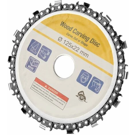 LIFCAUSAL 5 Zoll 14 Zähne Grinder Chain Disc 22 Mm Laube Holzbearbeitung Schnitzscheibe Für 125 Mm Winkelschleifer Und Kreissäge () 5 LIFCAUSAL 5 Zoll 14 Zähne Grinder Chain Disc 22 Mm Laube Holzbearbeitung Schnitzscheibe Für 125 Mm Winkelschleifer Und Kreissäge () – Bild 5