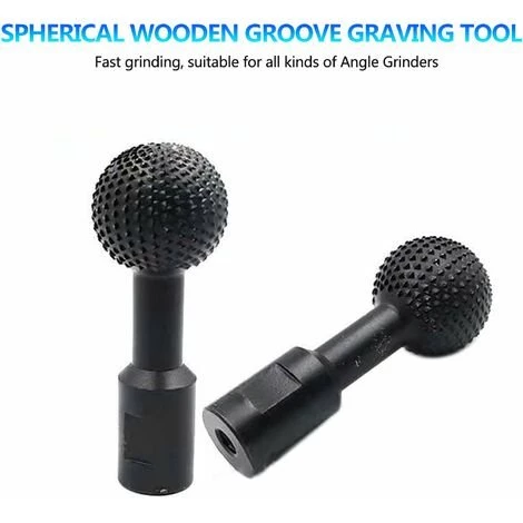 LIFCAUSAL Sphärisches Holz Gerilltes Schnitzdreh-Winkelschleifer Holzschnitzwerkzeug Kugelwinkelschleifer (Schwarz-10 Mm) 2 LIFCAUSAL Sphärisches Holz Gerilltes Schnitzdreh-Winkelschleifer Holzschnitzwerkzeug Kugelwinkelschleifer (Schwarz-10 Mm) – Bild 2