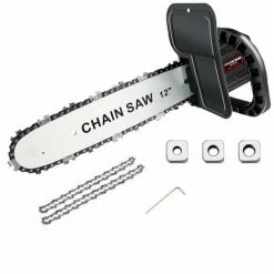 LIFCAUSAL Die Holzsäge Zimmermannssäge Haushalts-Elektrowerkzeug Winkelschleifer Modifizierte Elektro-Kettensäge (Installationsfreie Universal-Kettensäge 2 Ketten)