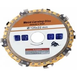 LIFCAUSAL 125 Mm Gelbe Ketten Verschleißfester 9-Tonnen-Edelstahl-Holzbearbeitungsscheibe, Nutmaschine, Kettenscheibe, Holzschnitz-Trennscheibe Für Typ 125, Winkelschleifer, Schnitzform, Schneiden (mehrfarbig) -Winkelschleifer & Mauernutfräsen Verkäufe 67221847 5