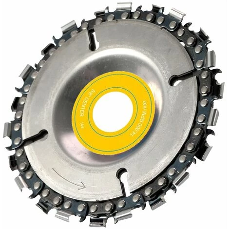LIFCAUSAL Schleifscheibe Und Kette Holzschnitzscheibe Zur Verwendung Mit 4" Oder 4-1/2" Winkelschleifern 2 LIFCAUSAL Schleifscheibe Und Kette Holzschnitzscheibe Zur Verwendung Mit 4" Oder 4-1/2" Winkelschleifern – Bild 2