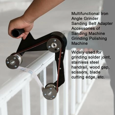 LIFCAUSAL Multifunktionaler Eisen-Winkelschleifer Schleifbandadapter Zubehör Für Schleifmaschine Schleif-Poliermaschine (Typ 2) 2 LIFCAUSAL Multifunktionaler Eisen-Winkelschleifer Schleifbandadapter Zubehör Für Schleifmaschine Schleif-Poliermaschine (Typ 2) – Bild 2