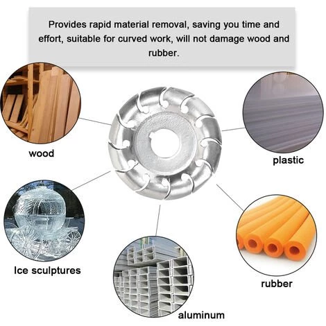 LIFCAUSAL Multifunktionale Holzschnitzscheibe Mit Hoher Härte, 12 Zähne, 16 Mm Bohrung, 65 Mm Durchmesser, Holzformungs-Winkelschleifer, Holzbearbeitungswerkzeug (Silber) 4 LIFCAUSAL Multifunktionale Holzschnitzscheibe Mit Hoher Härte, 12 Zähne, 16 Mm Bohrung, 65 Mm Durchmesser, Holzformungs-Winkelschleifer, Holzbearbeitungswerkzeug (Silber) – Bild 4