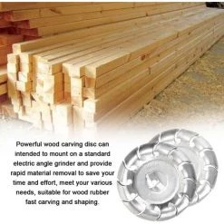 LIFCAUSAL Multifunktionale Holzschnitzscheibe Mit Hoher Härte, 12 Zähne, 16 Mm Bohrung, 65 Mm Durchmesser, Holzformungs-Winkelschleifer, Holzbearbeitungswerkzeug (Silber) 9 LIFCAUSAL Multifunktionale Holzschnitzscheibe Mit Hoher Härte, 12 Zähne, 16 Mm Bohrung, 65 Mm Durchmesser, Holzformungs-Winkelschleifer, Holzbearbeitungswerkzeug (Silber) -Winkelschleifer & Mauernutfräsen Verkäufe 67221910 5