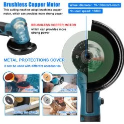 HAPPYSHOPPING 20 V Kabelloser Bürstenloser Tragbarer Mini-Winkelschleifer Wiederaufladbarer 180 ° Drehbarer Winkelschleifer Multifunktionale Polierschneidemaschine 9 HAPPYSHOPPING 20 V Kabelloser Bürstenloser Tragbarer Mini-Winkelschleifer Wiederaufladbarer 180 ° Drehbarer Winkelschleifer Multifunktionale Polierschneidemaschine -Winkelschleifer & Mauernutfräsen Verkäufe 67709772 5