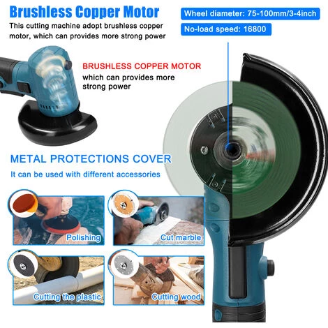 HAPPYSHOPPING 20 V Kabelloser Bürstenloser Tragbarer Mini-Winkelschleifer Wiederaufladbarer 180 ° Drehbarer Winkelschleifer Multifunktionale Polierschneidemaschine 5 HAPPYSHOPPING 20 V Kabelloser Bürstenloser Tragbarer Mini-Winkelschleifer Wiederaufladbarer 180 ° Drehbarer Winkelschleifer Multifunktionale Polierschneidemaschine – Bild 5