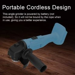 HAPPYSHOPPING 100/125 Typ 11500rpm 800W Kabelloser Elektrischer Handwinkelschleifer Multifunktionales Elektrisches Schleifwerkzeug Seitengriff Heimwerker Kleine Holzfliesen Schneiden Polierschleifmaschine Keine Batterie, Blau 100 Typ - Blau 100 Typ -Winkelschleifer & Mauernutfräsen Verkäufe 67710692 3