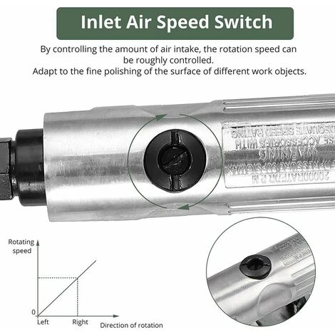 ECHOO Druckluft-Winkelschleifer (1/4 BSP 6,2 Bar) Zum Polieren Von Karosserien Polieren Entgraten Runden Schleifen Ausgestattet Mit 2-Zoll-Korund-Sandscheiben 50 Mm 400 Mesh 80 Mesh 4 ECHOO Druckluft-Winkelschleifer (1/4 BSP 6,2 Bar) Zum Polieren Von Karosserien Polieren Entgraten Runden Schleifen Ausgestattet Mit 2-Zoll-Korund-Sandscheiben 50 Mm 400 Mesh 80 Mesh – Bild 4