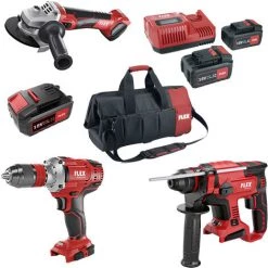 Flex FLEXPACK 3 Akku Geräte - Bohrhammer, Winkelschleifer, Bohrschrauber - FLEXPACK1