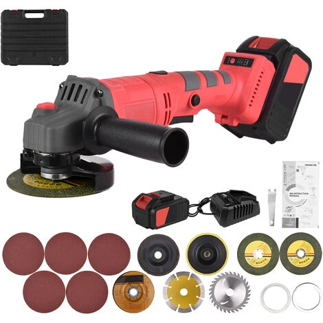 LIFCAUSAL Akku Elektrischer Winkelschleifer Werkzeug Tragbarer Schleifer Wiederaufladbarer 21 V Akku-Handheld 9000 U / Min 3-Gang-Einstellung Lithium-Ionen-Akku 1 Akku 1 Ladung 3Z11 + 4G21 + 4E51 + 4A31 1 LIFCAUSAL Akku Elektrischer Winkelschleifer Werkzeug Tragbarer Schleifer Wiederaufladbarer 21 V Akku-Handheld 9000 U / Min 3-Gang-Einstellung Lithium-Ionen-Akku 1 Akku 1 Ladung 3Z11 + 4G21 + 4E51 + 4A31