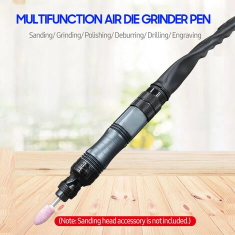 LIFCAUSAL Bleistift-Druckluftschleifer Mit Luftschlauch 2 Spannzangen 1/4 Zoll Pneumatischer Drehstift Stufenlose Geschwindigkeit Handluftbetriebener Schleifer Polierer Schleifen Gravieren Bohrwerkzeug Mit Schlüssel-Tragetasche (Schwarz) 2 LIFCAUSAL Bleistift-Druckluftschleifer Mit Luftschlauch 2 Spannzangen 1/4 Zoll Pneumatischer Drehstift Stufenlose Geschwindigkeit Handluftbetriebener Schleifer Polierer Schleifen Gravieren Bohrwerkzeug Mit Schlüssel-Tragetasche (Schwarz) – Bild 2