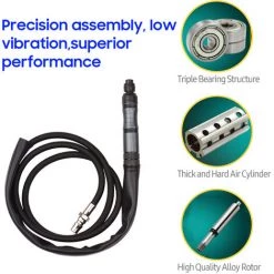 LIFCAUSAL Bleistift-Druckluftschleifer Mit Luftschlauch 2 Spannzangen 1/4 Zoll Pneumatischer Drehstift Stufenlose Geschwindigkeit Handluftbetriebener Schleifer Polierer Schleifen Gravieren Bohrwerkzeug Mit Schlüssel-Tragetasche (Schwarz) 9 LIFCAUSAL Bleistift-Druckluftschleifer Mit Luftschlauch 2 Spannzangen 1/4 Zoll Pneumatischer Drehstift Stufenlose Geschwindigkeit Handluftbetriebener Schleifer Polierer Schleifen Gravieren Bohrwerkzeug Mit Schlüssel-Tragetasche (Schwarz) -Winkelschleifer & Mauernutfräsen Verkäufe 68340088 5