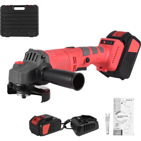 LIFCAUSAL Akku Elektrischer Winkelschleifer Werkzeug Tragbarer Schleifer Wiederaufladbarer 21 V Akku-Handheld 9000 U / Min 3-Gang-Einstellung Lithium-Ionen-Akku 3Z11 + 4G21 + 4E51 1 LIFCAUSAL Akku Elektrischer Winkelschleifer Werkzeug Tragbarer Schleifer Wiederaufladbarer 21 V Akku-Handheld 9000 U / Min 3-Gang-Einstellung Lithium-Ionen-Akku 3Z11 + 4G21 + 4E51